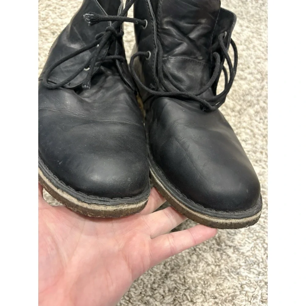 UGG Leighton Men's Black Leather Chukka Boots Size 10 3275 Shoes READ